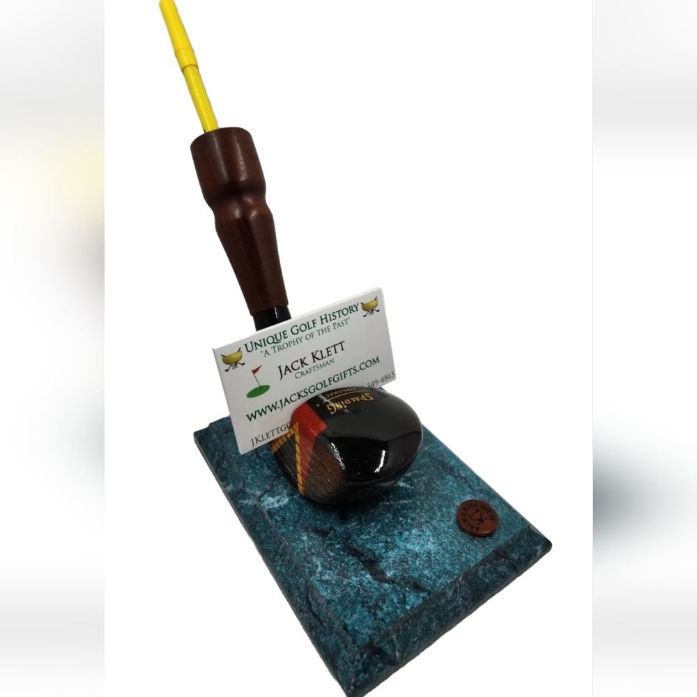 Vintage Spalding Personal Golf Club Business Card And Pen holder Left Handed